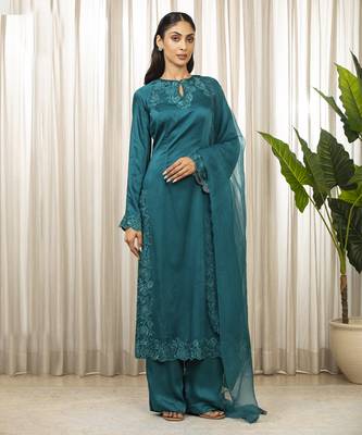 Teal richa long kurta set 5
