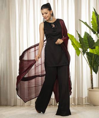 Siyah bell bottom kurta set 2