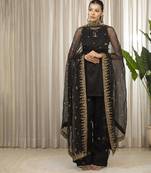 Siyah embroidered salwaar set
