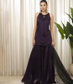 Jasmine purplish sharara set