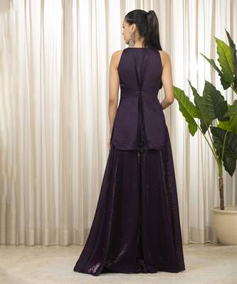 Jasmine purplish sharara set 2