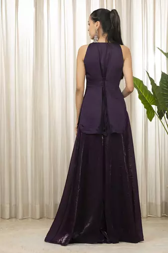Jasmine purplish sharara set