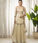 Jasmine creamish sharara set