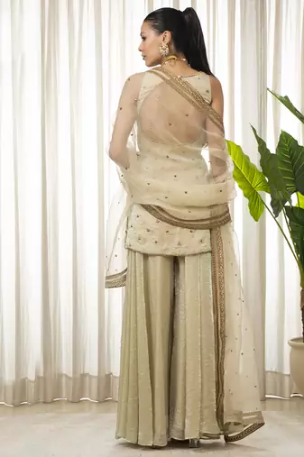 Jasmine creamish sharara set