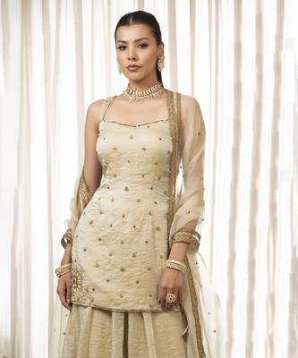 Jasmine creamish sharara set 5