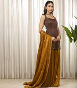 Jasmine goldenish sharara set