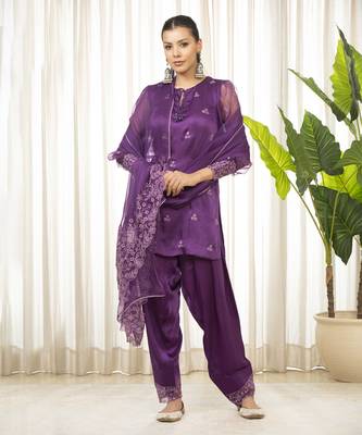 Purple kurta set 1