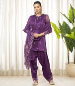 Purple kurta set