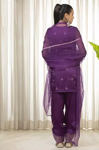 Purple kurta set