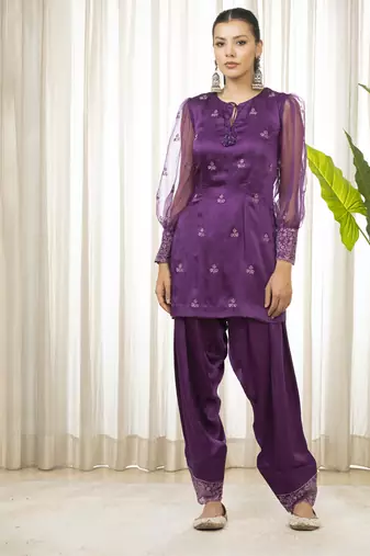 Purple kurta set