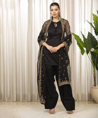 Siyah salwaar set 5