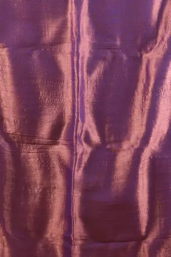 Purple tissue soft saree with pompom
