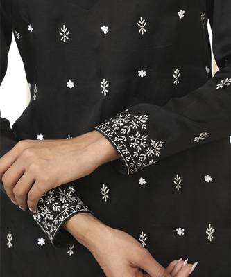 Black on black kurta set 2