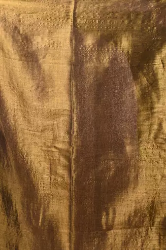 Golden tissue soft saree with pompom