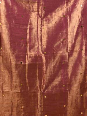 Magenta tissue soft saree with sequined work 4