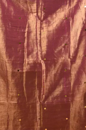 Magenta tissue soft saree with sequined work