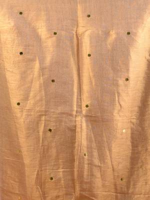 Beige tissue soft saree with sequined work 4