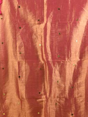 Green tissue soft saree with sequined work 4