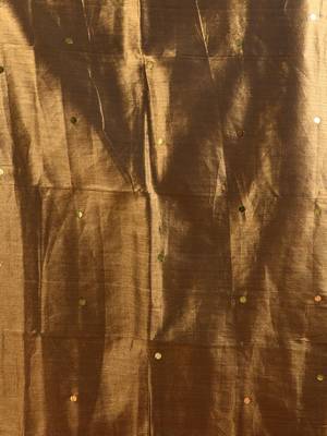 Golden tissue soft saree with sequined work 4