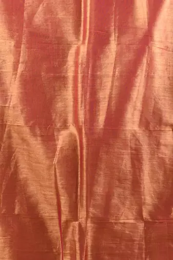 Yellow shimmer tissue saree with gota patti borders