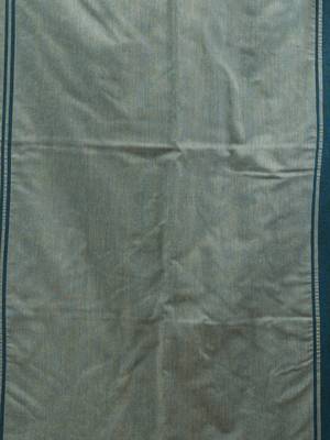 Teal cotton handspun soft saree with texture borders 4