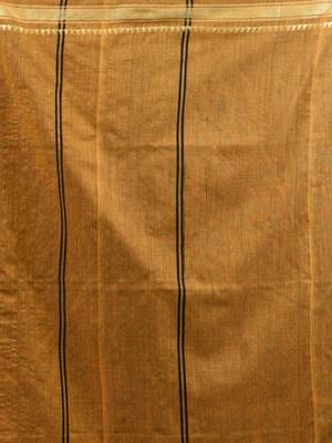 Black cotton handspun soft saree with texture borders 4
