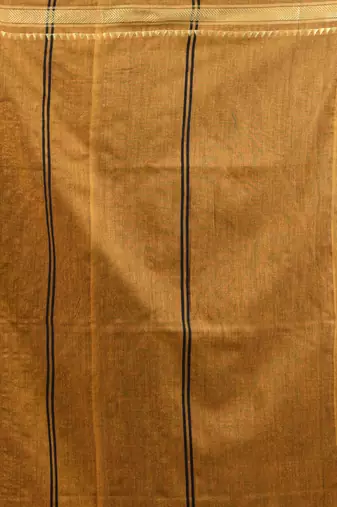 Black cotton handspun soft saree with texture borders