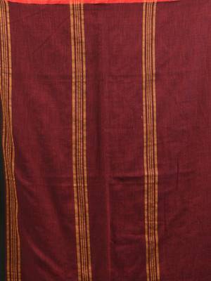 Bottle green mulmul cotton soft saree with texture borders Without blouse 4