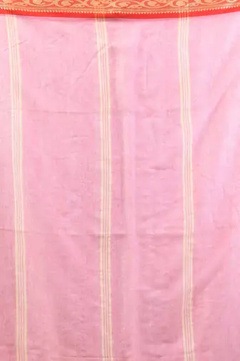 White mulmul cotton soft saree with texture borders Without blouse