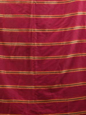 Pink cotton handspun soft saree with ziczac pattern 4
