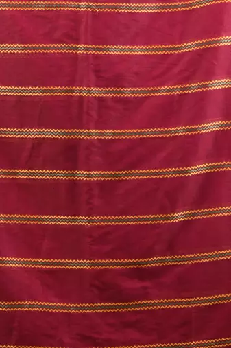 Pink cotton handspun soft saree with ziczac pattern