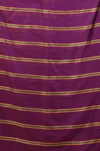 Purple cotton handspun soft saree with ziczac pattern