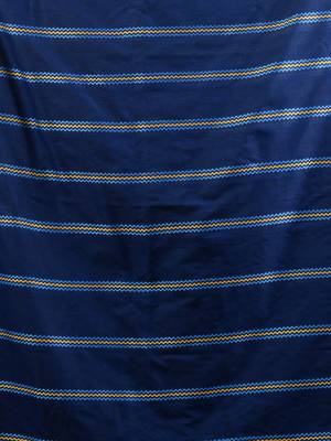 Midnight blue cotton handspun soft saree with ziczac pattern 4