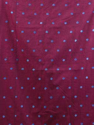 Magenta cotton handspun soft saree with tample borders 4