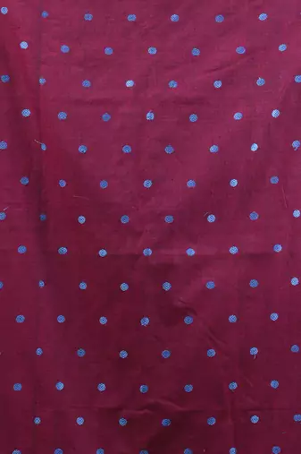 Magenta cotton handspun soft saree with tample borders