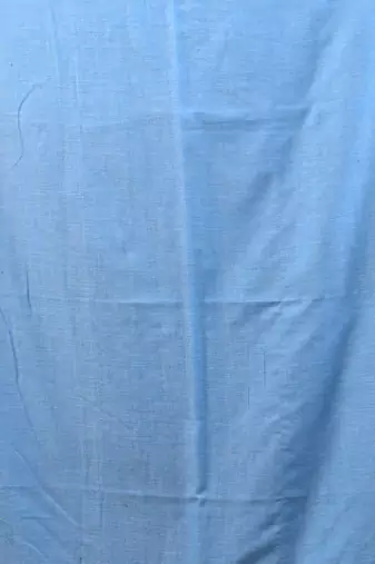 Sky blue mulmul cotton soft saree with zari borders Without blouse