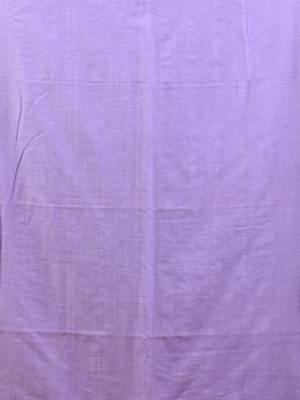 Violet mulmul cotton soft saree with zari borders Without blouse 4