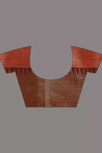 Red tissue soft saree with zari borders