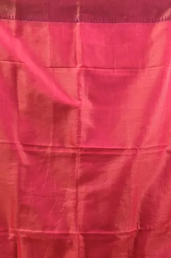 Pink tissue soft saree with zari borders
