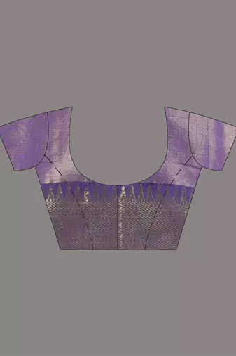 Purple tissue soft saree with zari borders