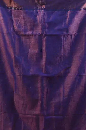 Blue tissue soft saree with zari borders