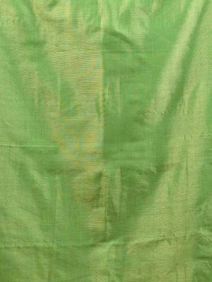 Green tissue soft saree with zari borders 4