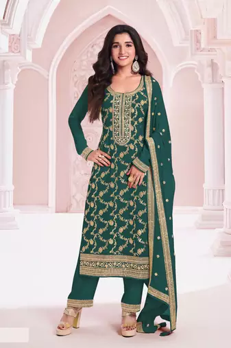 Rama embroidered pure jacquard viscos semi-pakistani salwar suit