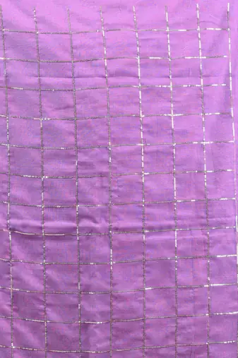 Violet cotton handspun soft saree with sequined work