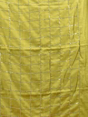 Parrot green cotton handspun soft saree with sequined work 4