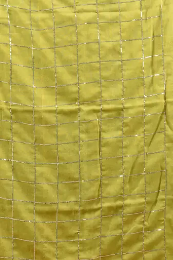 Parrot green cotton handspun soft saree with sequined work