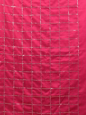 Pink cotton handspun soft saree with sequined work 4