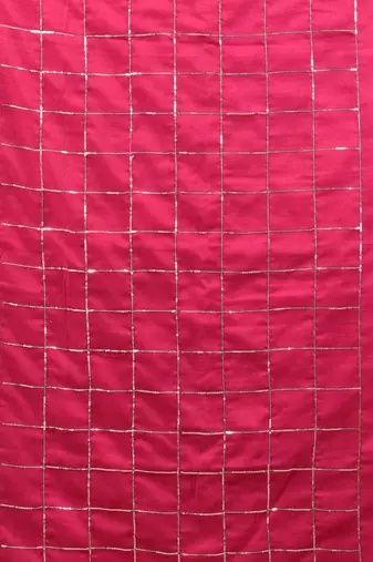 Pink cotton handspun soft saree with sequined work