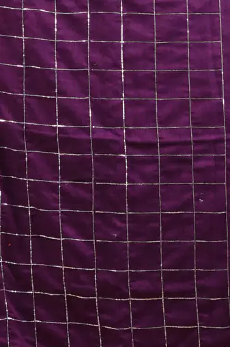Purple cotton handspun soft saree with sequined work