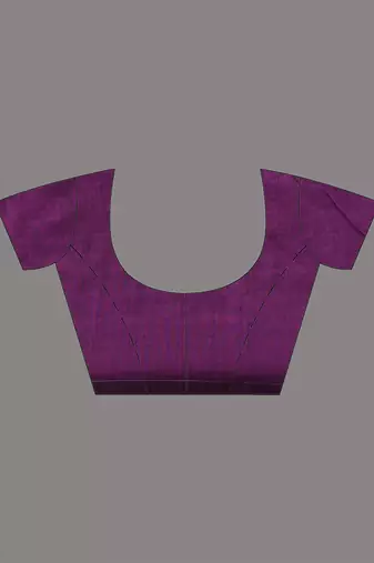 Purple cotton handspun soft saree with sequined work